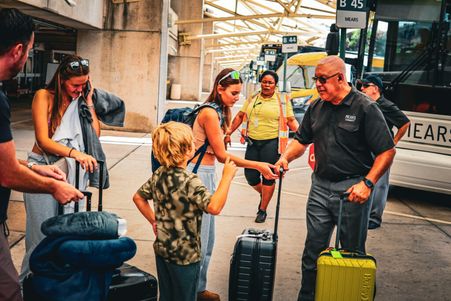 Family being assisted by Mears Connect Employee